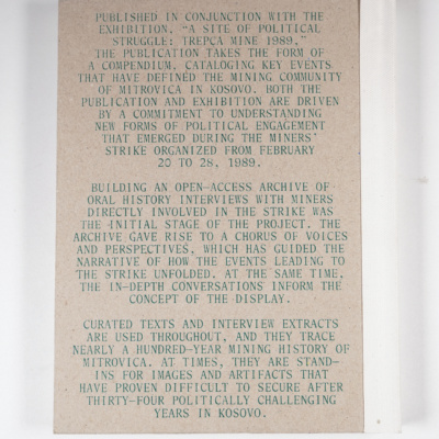 Hapësira e Përpjekjes Politike: Miniera e Trepçës 1989