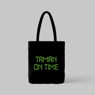 Taman on Time Black Tote Bag